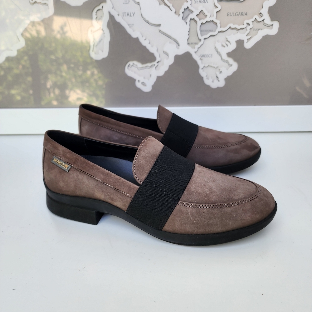 Mephisto Soriane Loafers Nubuck Leather Size 6.5 New
